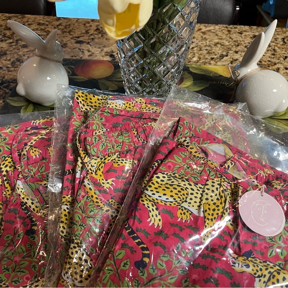 Printfresh Organic Cotton Cami & Cropped Bottom PJs - Hot Pink Bagheera - Sz L - Picture 2 of 9